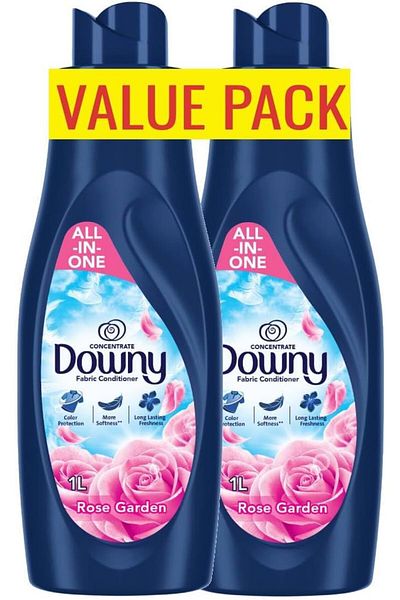 downy عبوة اقتصادية من منعم الأقمشة المركز روز جاردن، 2 × 1 لتر