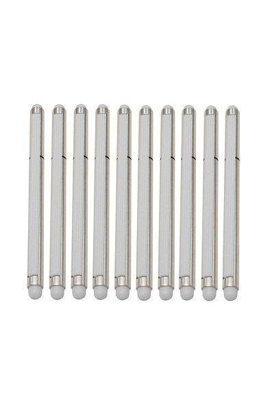 G Golden Case Set of 10, 2 in 1 Stylus with Cap and Elastic, White