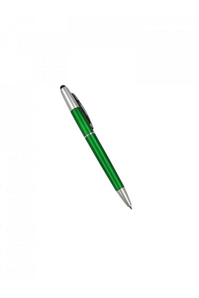 G Golden Case Stylus pen with ballpoint pen, Bullet model, made of plastic, Green