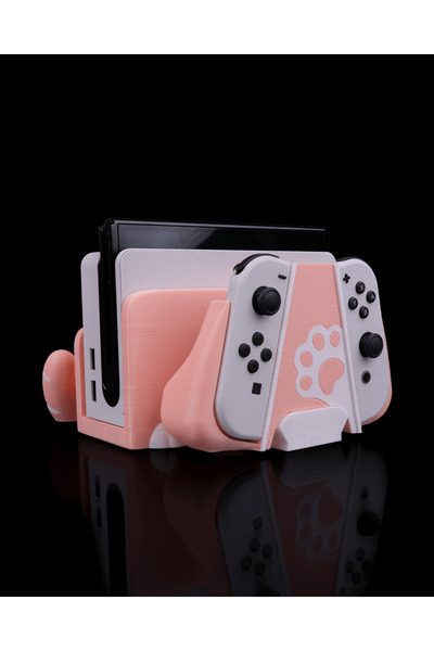 OddieArtStore Nintendo Switch Dock Kapağı + Joy-Con Kılıf ( Kedi Şekilli )