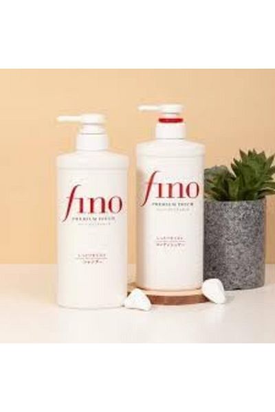 Fino Set of Fino Premium Touch Hair Shampoo 18.6 fl.oz./550 ml and Conditioner 18.6 fl.oz./550 ml for Dam