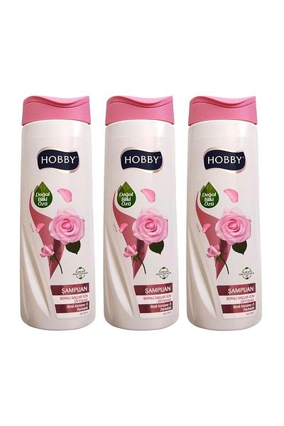 Hobby Shampoo Rose Essence Dyed Hair 480 ml X 3 Pcs