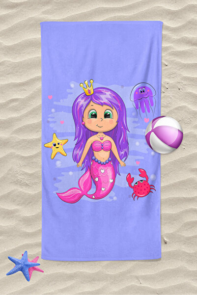 Erays Home Princess Mermaid Girl Παιδική πετσέτα παραλίας με μοτίβο για κορίτ...