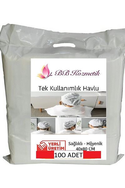 BB KOZMETİK Disposable Hair Manicure Pedicure Cleaning Towel 40X80 100 Pcs