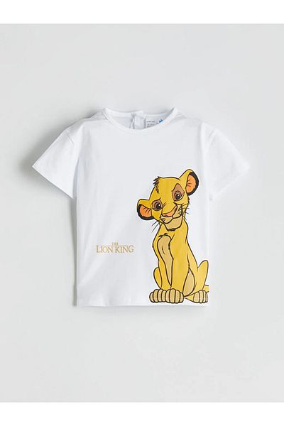 LC Waikiki Ecru Lion King Printed Baby Boy T-Shirt and Shorts 2 Pack