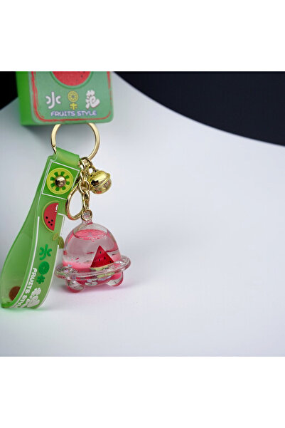 Meyra Accessories Lüx içi sulu figürlü anahtarlık çanta aksesuarı peluş oyuncak rengarenk hediyelik 1 adet