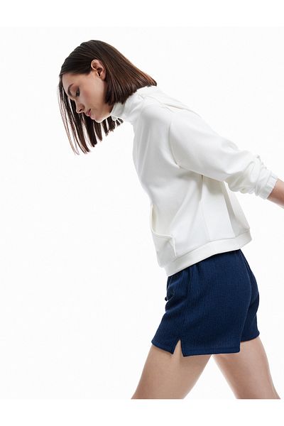 Koton Lace-Up Relaxed Fit High Waist Wrap Mini Sports Shorts