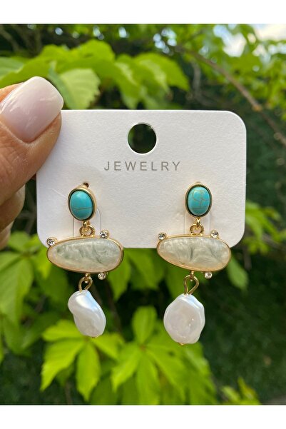 Gozibygoz Pearl Detailed Dangle Earring