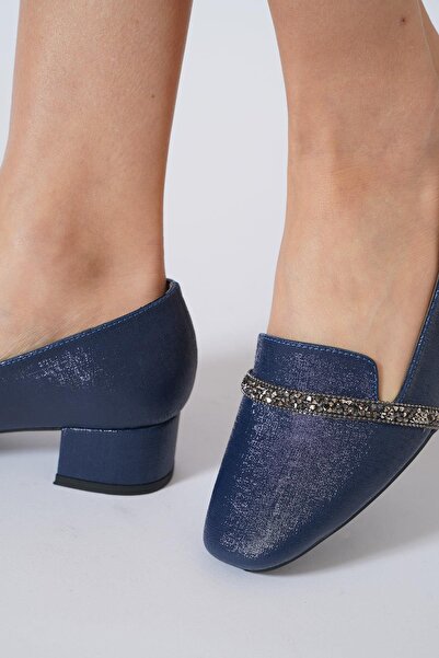 Moda Pie Жіночі туфлі на підборах Denas Single Stripe Stone Navy Blue Nova