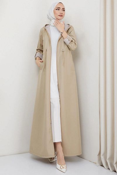 Quen Women's Long Trench Coat