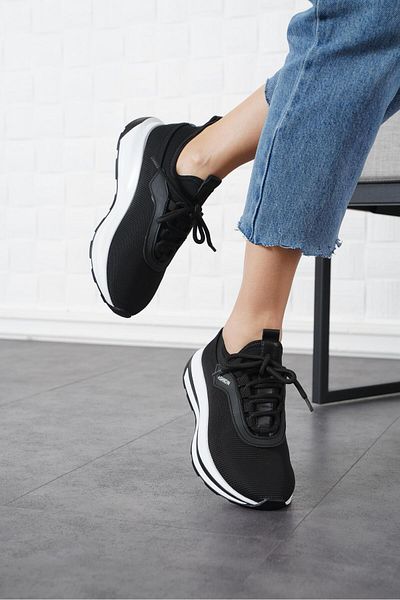 Moda Pie Pantofi sport pentru femei Jessey Yan Fashion Negri