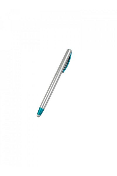 G Golden Case Stylus pen with ballpoint pen, Classic model, made of plastic, Silver/Turquoise