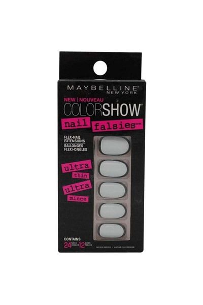 Maybelline New York Ψεύτικα Νύχια, Maybelline, Colorama, Λεπτά και Φυσικά, 01 Με Επένδυση Μελανιού, 24 Τεμάχια