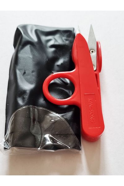 Mahi Max Textile Scissors Yarn Removal Scissors Fabric - Cardboard Cutting Scissors Sheathed Scissors - Red 1 Piece