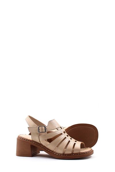 FAST STEP Sandale de damă din piele naturală - toc pană 621ZA937L