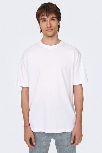 Only & Sons Onsfred Life Rlx Ss Tee - Λευκό ανδρικό κοντομάνικο μπλουζάκι