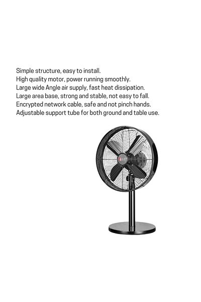 DLC DLC DLC-31062 Floor and Stand Fan - 3 Speeds, 4 Blades, Silent Operation