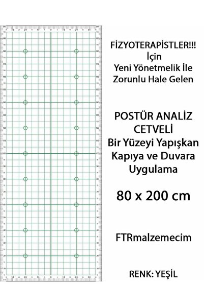 FTRMALZEMECİM Postür Analiz Cetveli Taşınabilir | Duruş ve Omurga Değerlendir...