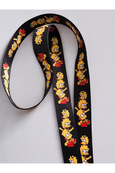Staffy New Colorful Simpson Theme Collar Rope and Card Holder