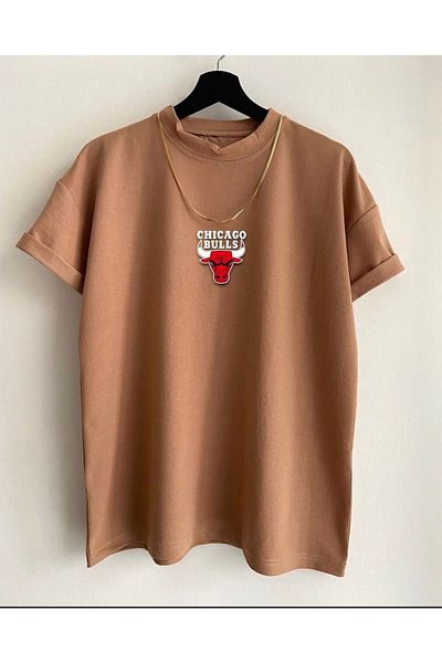 NEW TRENDY COLLECTİON New Season Trend Oversize Bulls Printed Relaxed Cut T-Shirt