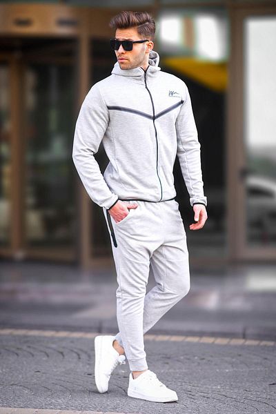 Madmext Ανδρική αθλητική φόρμα Grimelange Hooded Jogger 5673