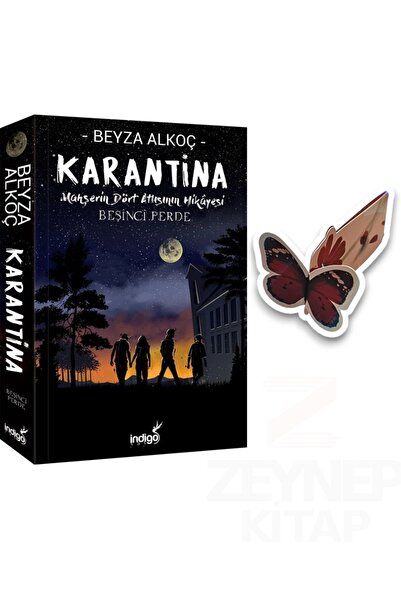 İndigo Kitap Karantina Beşinci Perde(Karton Kapak)Özel Tasarım Kelebek Ayraç ...