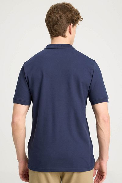 WRANGLER Ανδρικό κοντομάνικο μπλουζάκι Polo Navy Blue με κανονική εφαρμογή