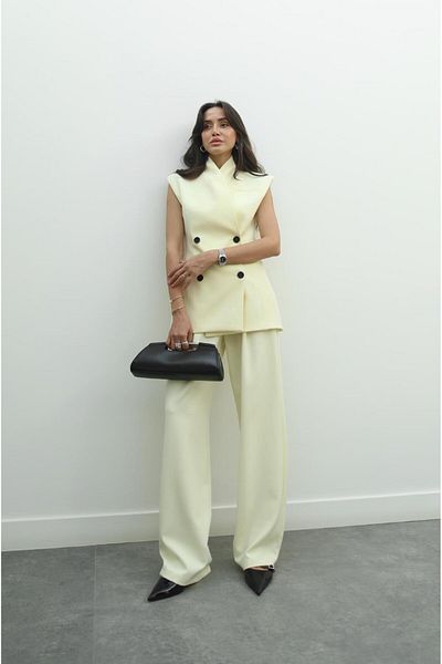 Havoş Light Yellow Culkin Vest Pants Set