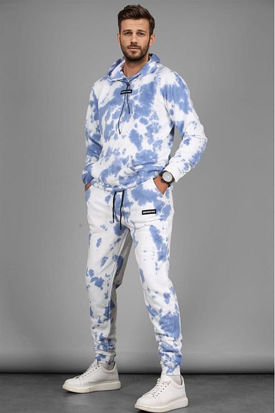 Madmext Ανδρική αθλητική φόρμα Blue Batik 4758