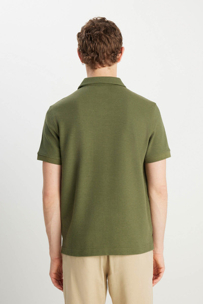 WRANGLER Ανδρικό κοντομάνικο μπλουζάκι Polo Green με κανονική εφαρμογή