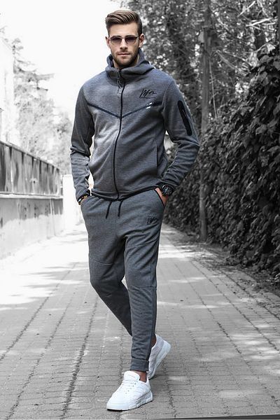 Madmext Anthracite Men's Tracksuit Set 5673