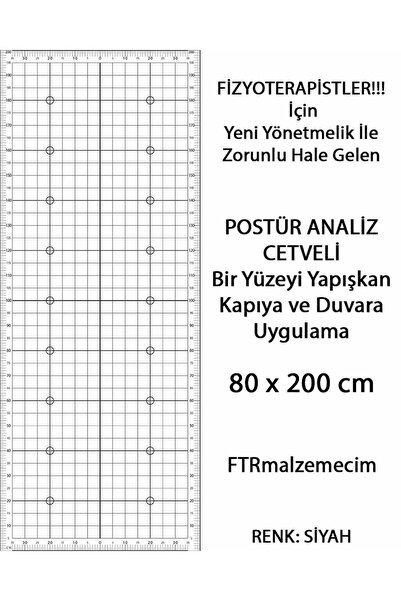 FTRMALZEMECİM Posture Analysis Ruler Adhesive |   Posture and Spine Assessmen...
