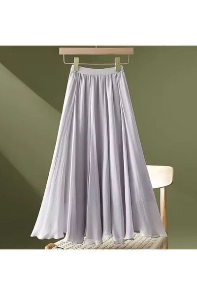 Pembecik Chiffon Flared Skirt Silk Chiffon 98cm Skirt Chiffon Elegant Model