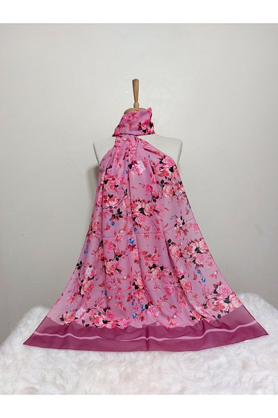 REMOMODA Model floral de șal din șifon cu model