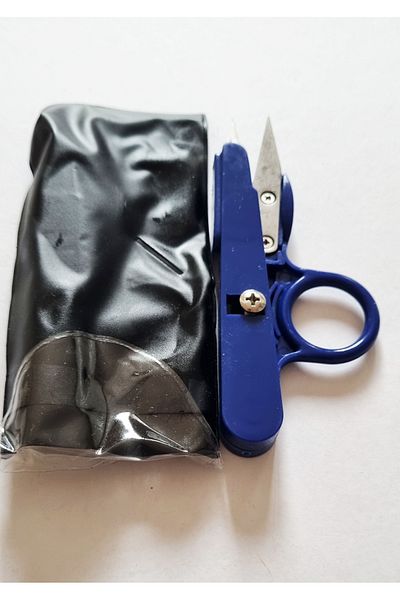 Mahi Max Textile Scissors Yarn Removal Scissors Fabric - Cardboard Cutting Scissors Sheathed Şıkşık Scissors - Blue 1 Piece