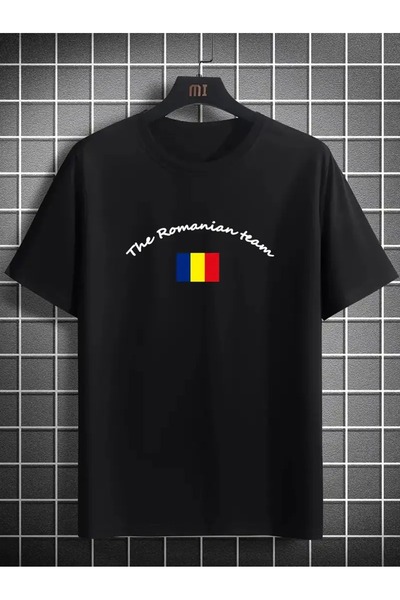Massgai Unisex dizajn Rumunski Štampano Oversize kroj 100% pamuk T-shirt
