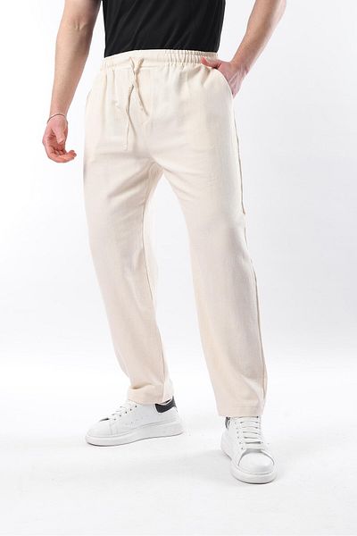Madmext Beige Fit Cut Men's Trousers E6558