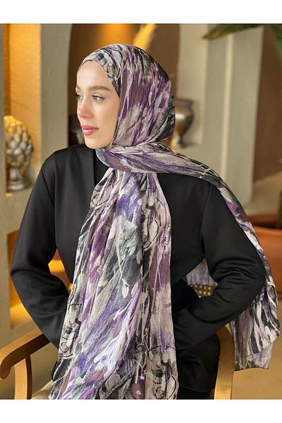 Modakaşmir Mural Pattern Bamboo Shawl