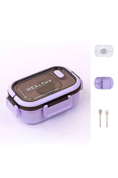 YAH Creation YAH Bento HL Lunch Box 2-Layer, 6-Compartment, Leak-Proof, BPA-Free, Microwave & Dishwasher Safe.