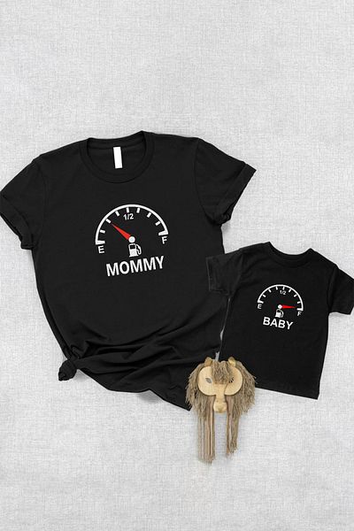 Tshirthane Mommy Baby Fuel Indicator Mother Son Girl Η τιμή είναι για ένα προϊόν. Προσθέστε 2 τεμάχια στο καλάθι για να το συνδυάσετε
