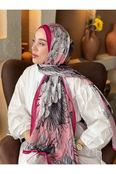 Modakaşmir شال من الخيزران بنمط بوتانيكا