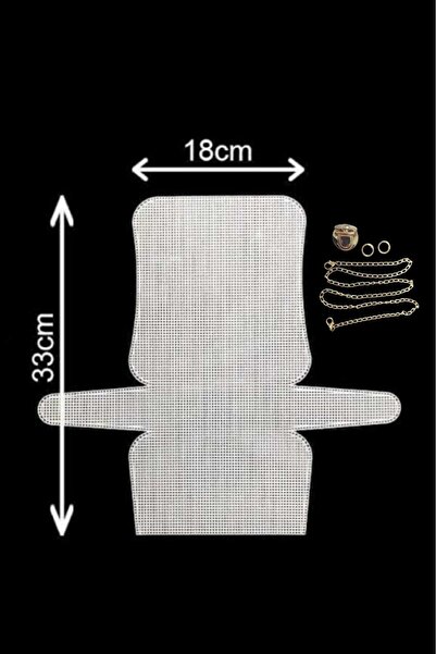 Eyfel 33x18 cm Küçük Boy Siyah Çanta Kanvası -