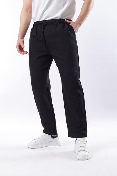 Madmext Black Fit Cut Men's Trousers E6558