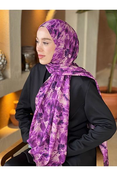 Modakaşmir Loop Pattern Bamboo Shawl