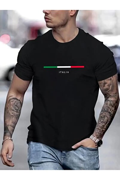 Massgai Унісекс дизайн ITALIA з принтом Oversize 100% бавовна футболка