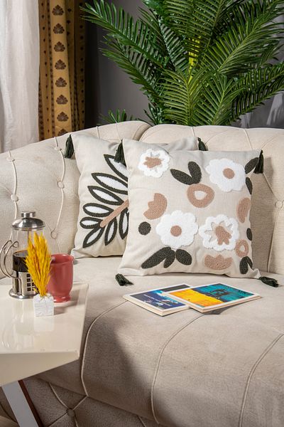 Bade Design 2-Piece Punch Embroidered Throw Pillow Cover Pillow Cover Highly Preferred