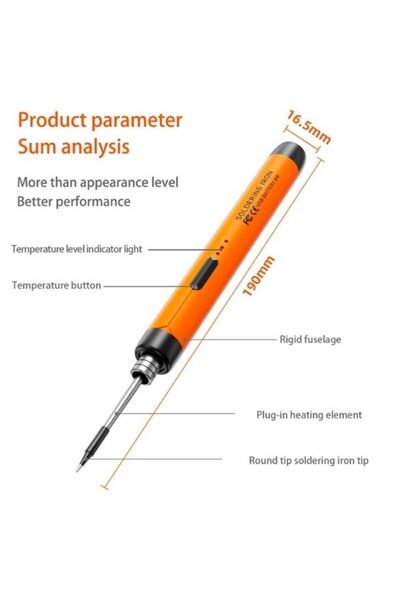 online shopping dsg store Şarjlı Kablosuz Kaliteli Havya Seti Usb Type-c Şarj