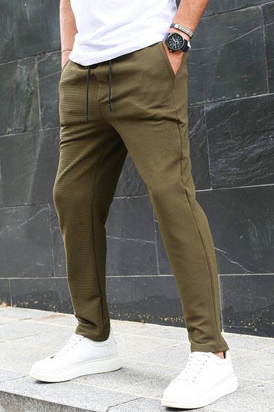 Madmext Χακί Basic Jogger Trousers 5465