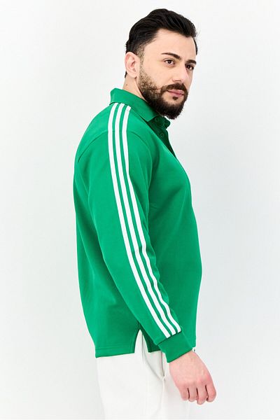 adidas Men Sportswear Fit Long Sleeves Outdoor Polo Shirt, Green