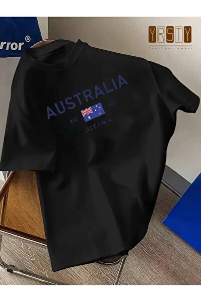 Massgai Unisex dizajn AUSTRALIJA Štampano Oversize kroj 100% pamuk T-shirt